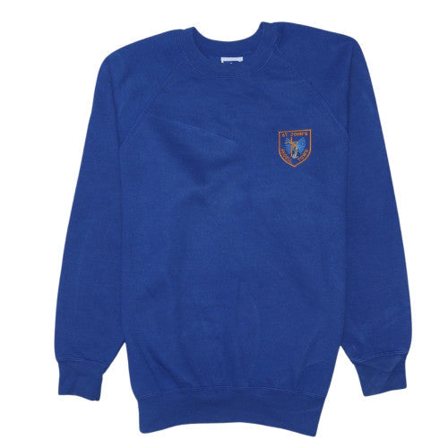 Russell Men’s Blue Pullover Sweatshirt Embroidered St John’s M
