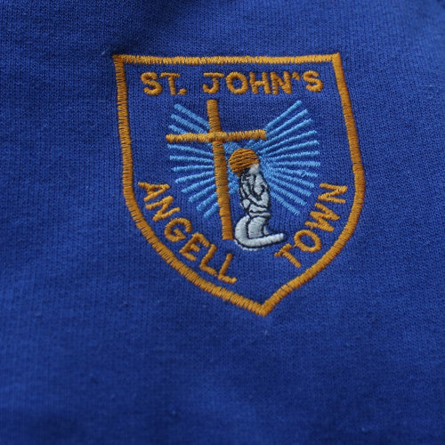 Russell Men’s Blue Pullover Sweatshirt Embroidered St John’s M