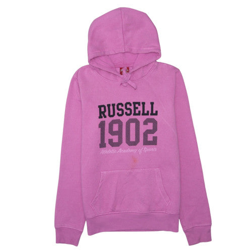 Russell Athletic Womens Pink Hoodie Size 10 Pullover Hooded Sweatshirt
