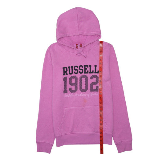 Russell Athletic Womens Pink Hoodie Size 10 Pullover Hooded Sweatshirt