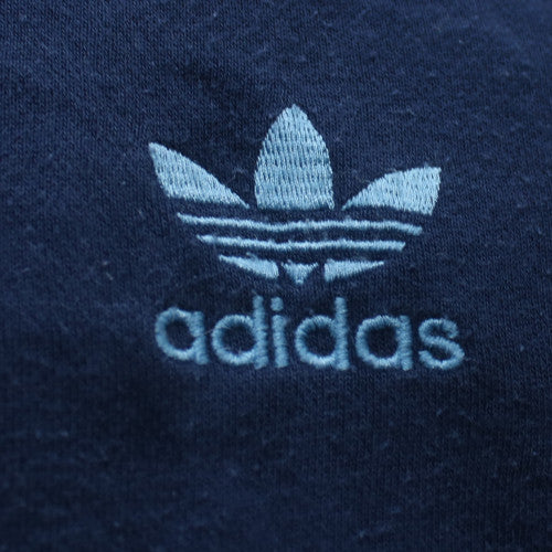 Adidas Mens Blue Full Zip Hoodie Size S Sports Fleece Jacket