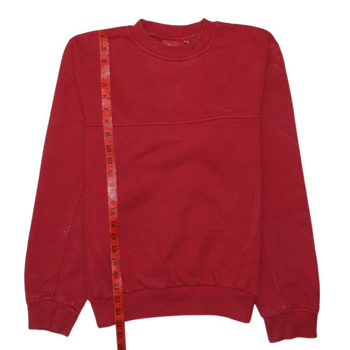 Tom Tailor Mens Red Crew Neck Cotton Pullover Sweatshirt S
