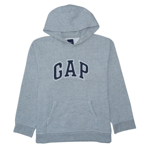 GAP Boys Grey Pullover Hoodie with Logo Embroidery Size 10 Years