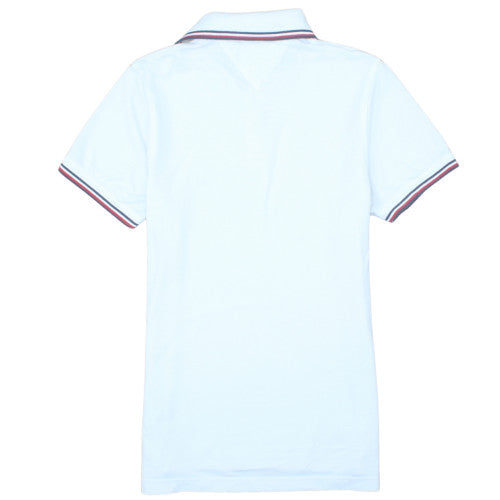 Tommy Hilfiger Men's White Cotton Short Sleeve Polo Shirt M