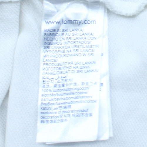 Tommy Hilfiger Men's White Cotton Short Sleeve Polo Shirt M