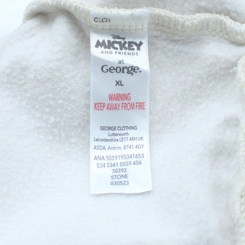 George Men’s Beige Mickey Mouse Winter Club XL Pullover Sweatshirt