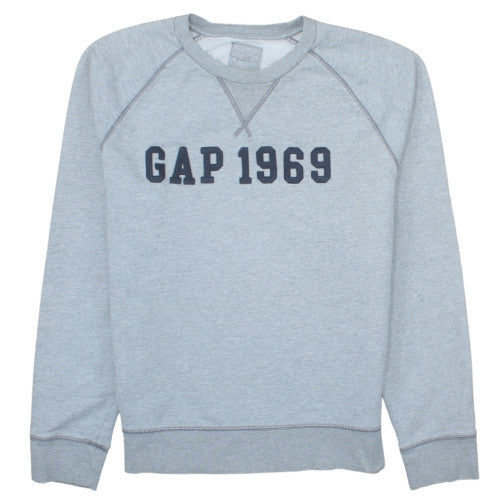 GAP Men's Grey 1969 Logo Sweatshirt Medium Crew Neck Pullover