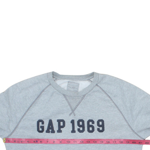 GAP Men's Grey 1969 Logo Sweatshirt Medium Crew Neck Pullover