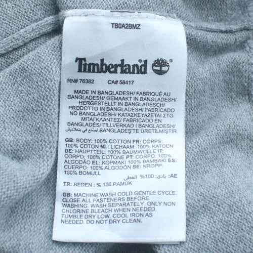 Timberland Men’s Grey Cotton Full Zip Collared Jumper 3XL
