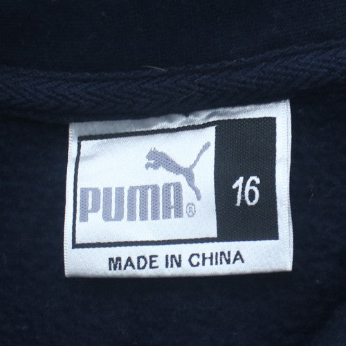 Puma Teens Blue 1/4 Zip Fleece Pullover Sweatshirt Size 16