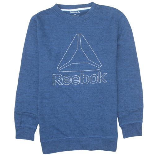 Reebok Men's Blue Crew Neck Pullover Sweatshirt M Regular Fit