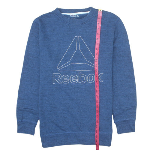 Reebok Men's Blue Crew Neck Pullover Sweatshirt M Regular Fit