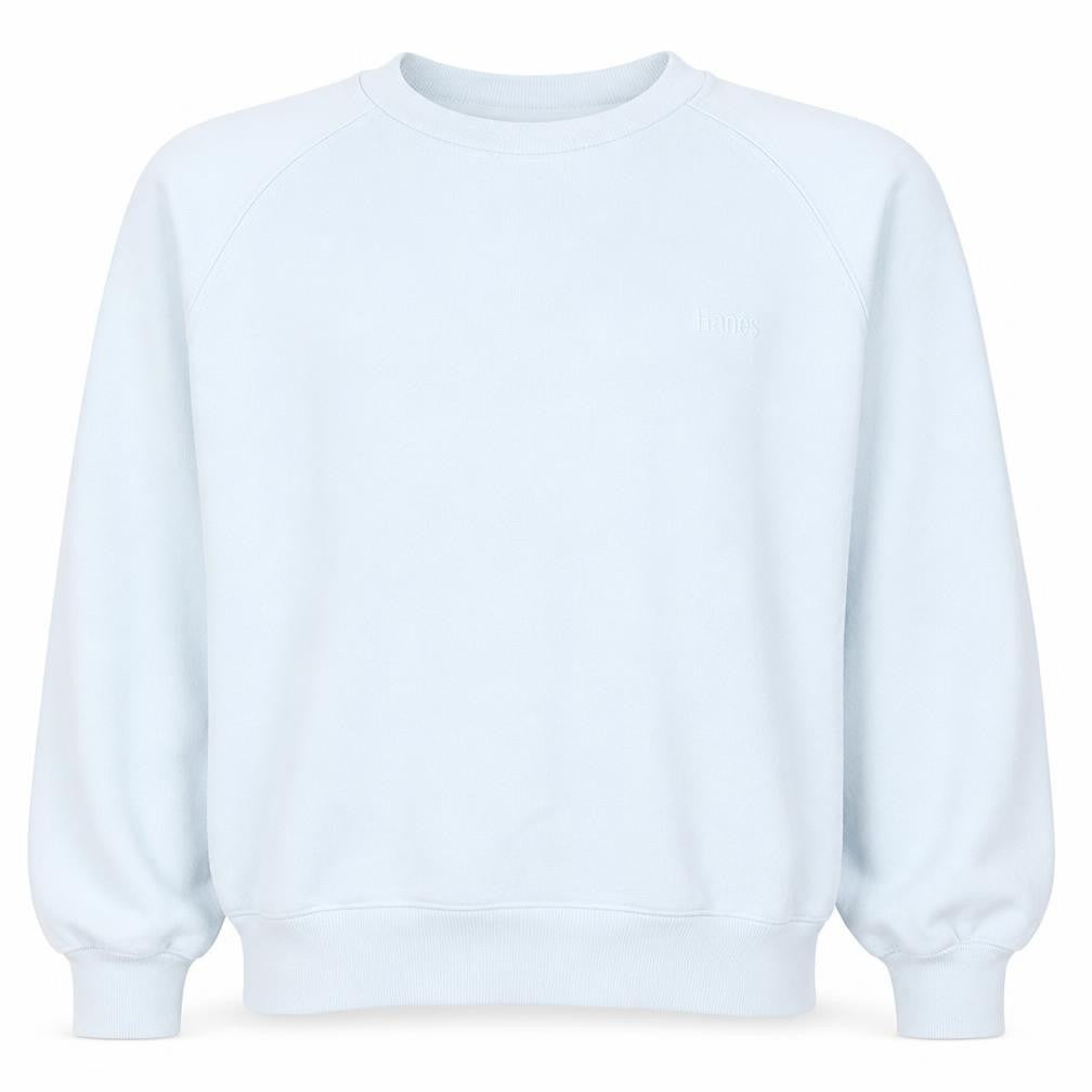 Front view of Levi's Men's Light Blue Crew Neck Sweatshirt XS Classic Cotton Blend