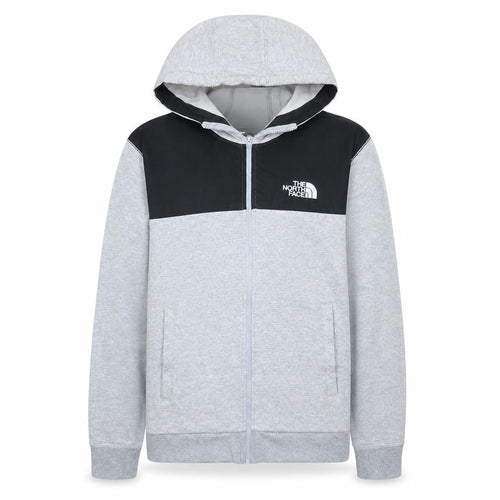 The North Face Men's Grey Full Zip Hoodie Size M Outdoor Fleece