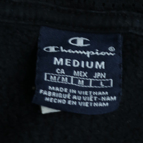 Champion Mens Black Full Zip Hoodie Medium Regular Fit
