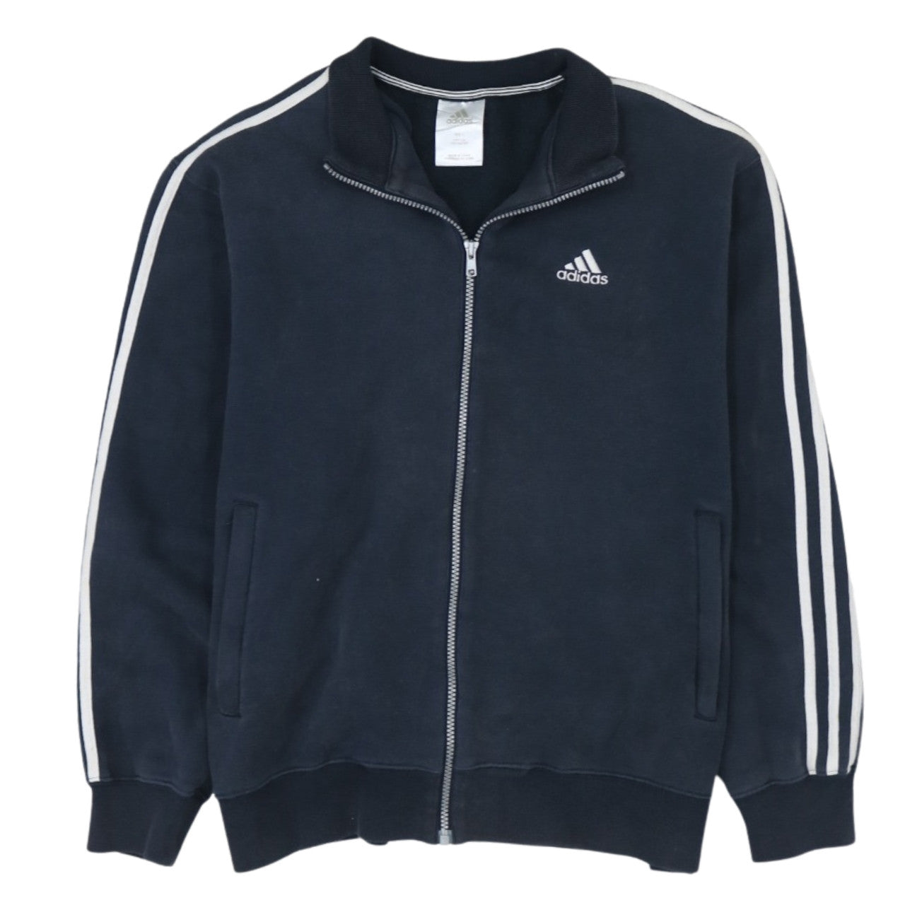 adidas Men's Blue Full Zip Sweatshirt L Sports Retro Track Top