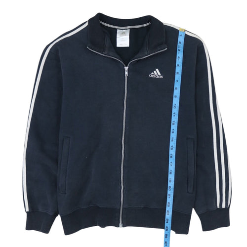adidas Men's Blue Full Zip Sweatshirt L Sports Retro Track Top
