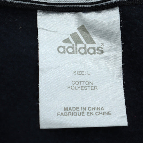 adidas Men's Blue Full Zip Sweatshirt L Sports Retro Track Top
