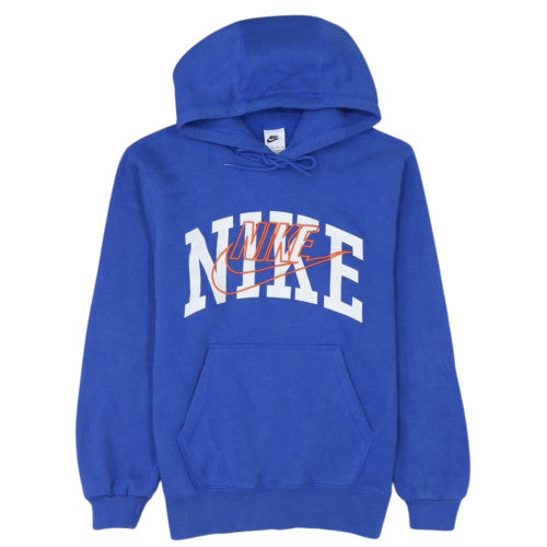 Nike Men’s Blue Pullover Hoodie Size M Graphic Fleece Sweatshirt