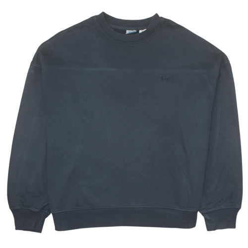 Levi's Mens Black Crew Neck Pullover Sweatshirt L Regular Fit