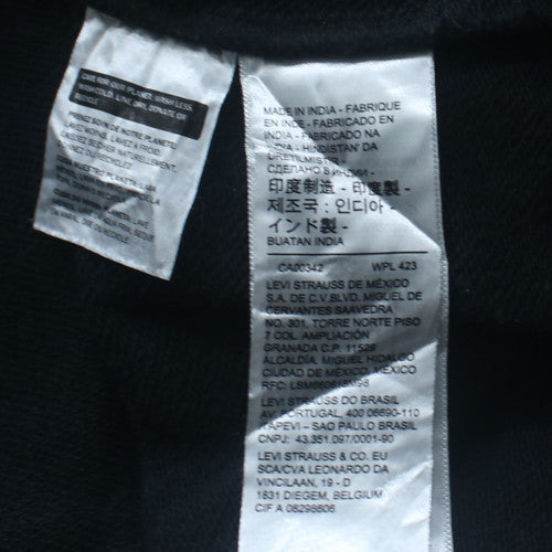 Levi's Mens Black Crew Neck Pullover Sweatshirt L Regular Fit