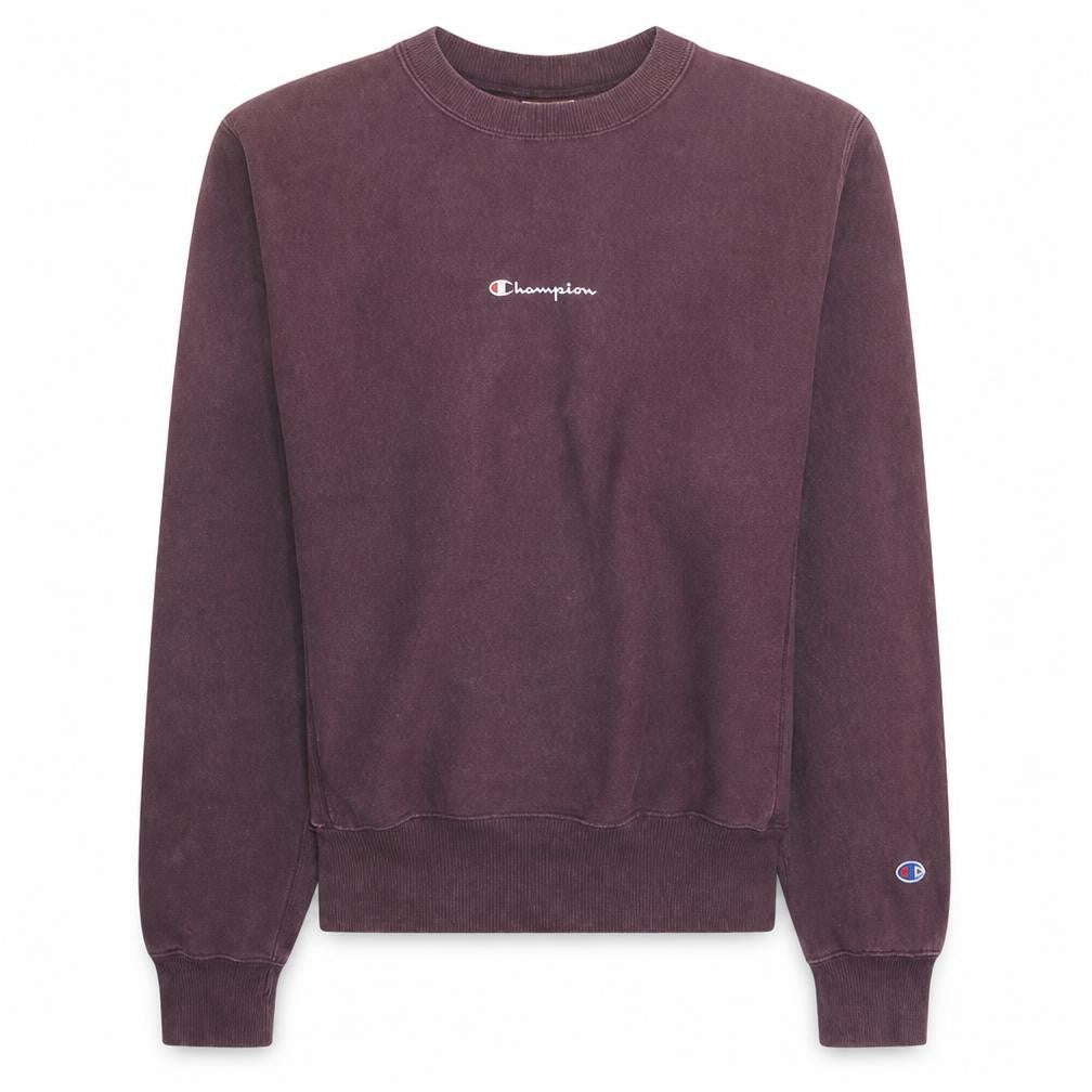 Front view of Champion Men's Purple XS Reverse Weave Pullover Sweatshirt