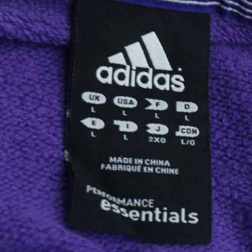 Adidas Men's Purple Full Zip Hoodie Size L Sportswear