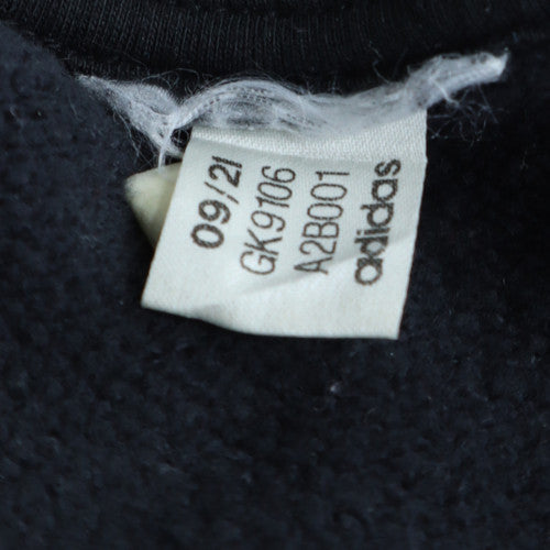 Adidas Mens Black Crew Neck Pullover Sweatshirt Size M