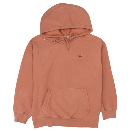 Levi's Men's Brown Pullover Hoodie Size M Fleece Logo Sweatshirt