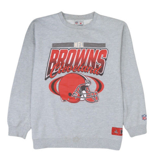 NFL Team Apparel Mens Grey Cleveland Browns Pullover Sweatshirt M