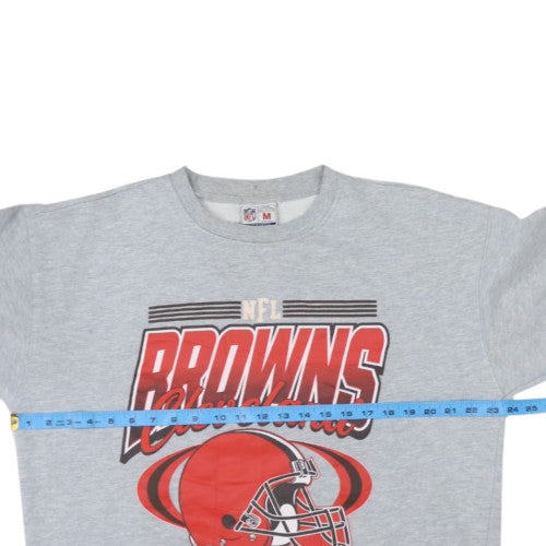 NFL Team Apparel Mens Grey Cleveland Browns Pullover Sweatshirt M