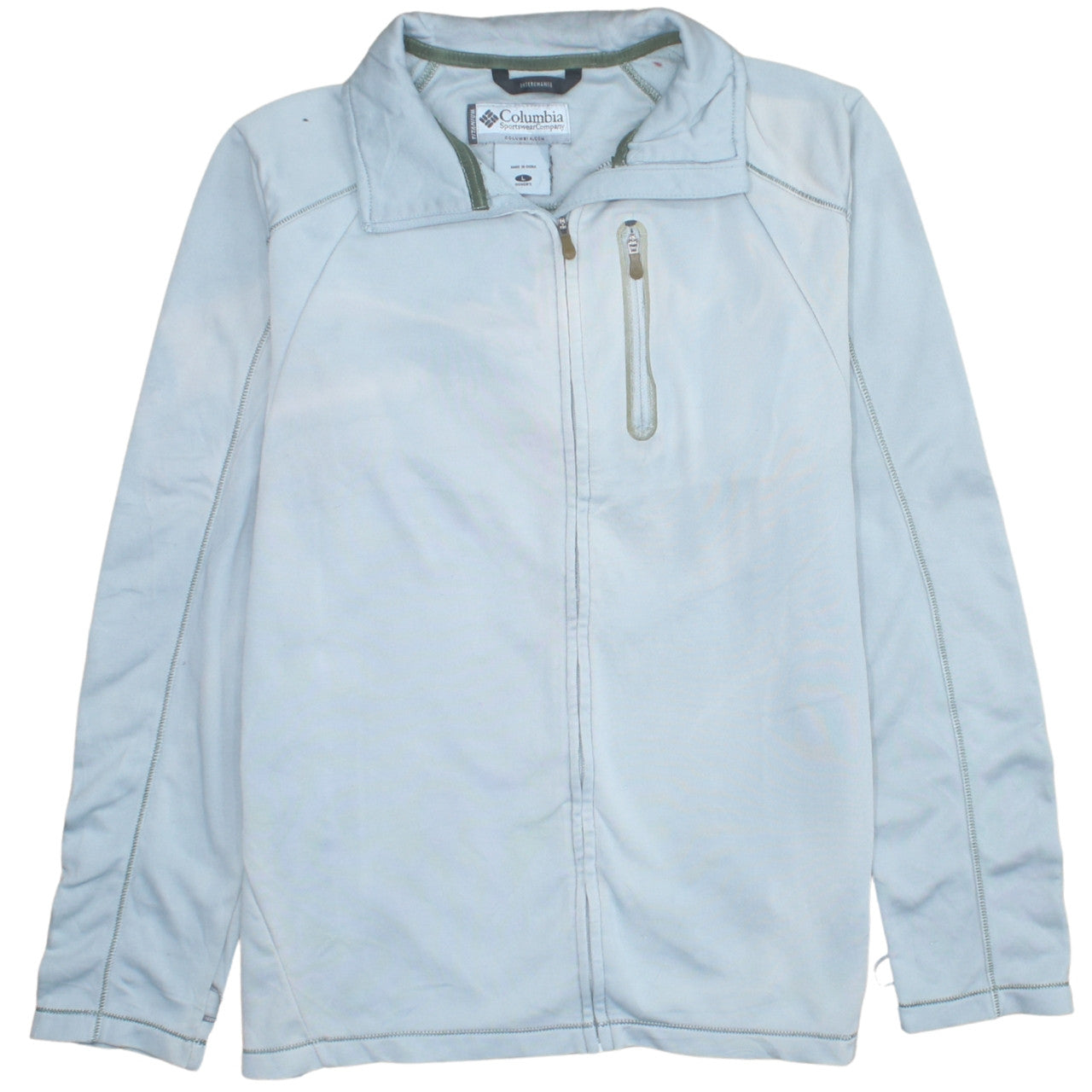 Columbia Men's Grey L Full Zip Lightweight Fleece Active Jacket