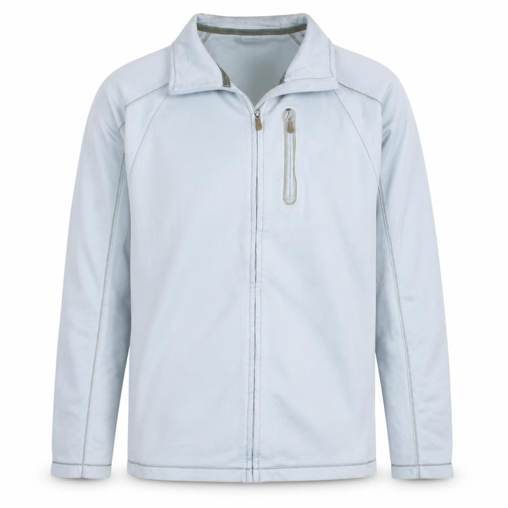 Front view of Columbia Men's Grey L Full Zip Lightweight Fleece Active Jacket
