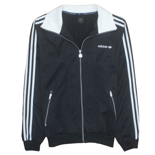 Adidas Men's Black Full Zip Collared Sweatshirt L Sports Style