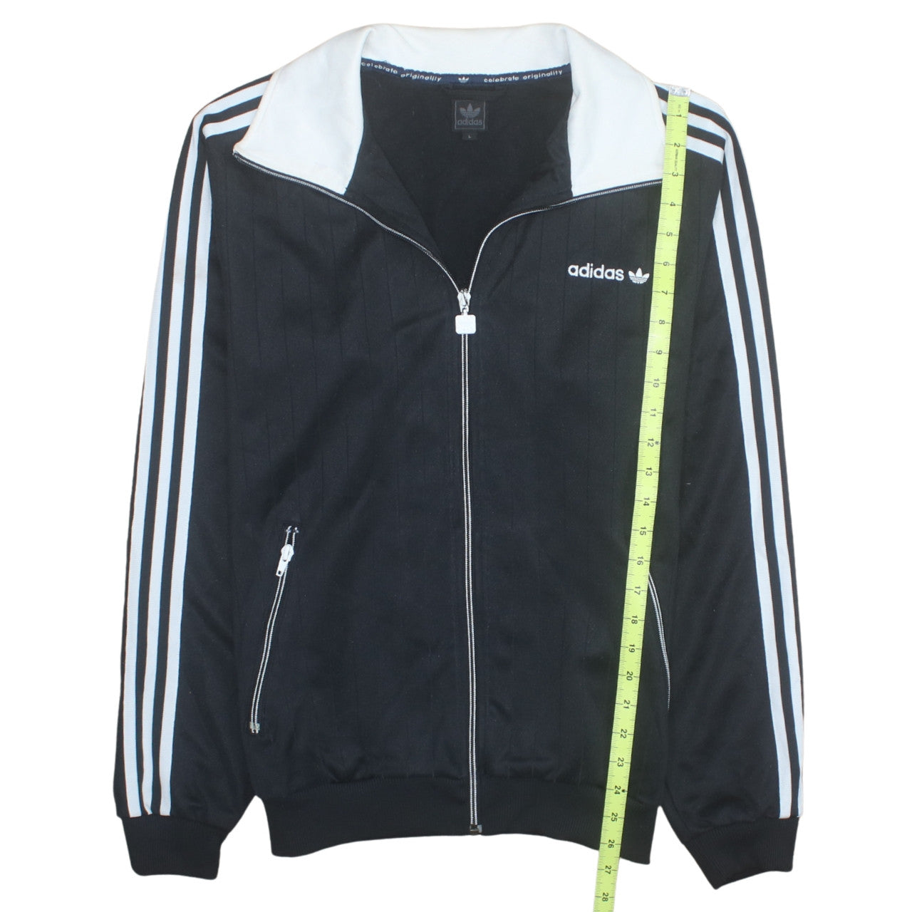 Adidas Men's Black Full Zip Collared Sweatshirt L Sports Style