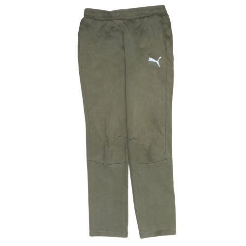 Puma Men’s Green Jogger Trousers L Regular Fit Fleece Activewear