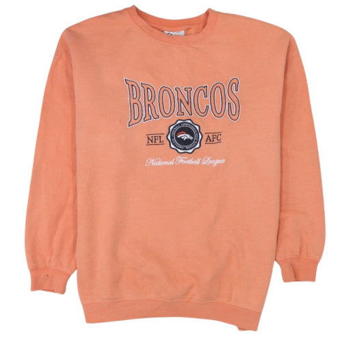 NFL Team Apparel Men's Orange Broncos Pullover Sweatshirt XS