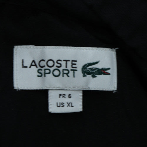 Lacoste Sport Men’s Black Pullover Hoodie XL Cotton Blend