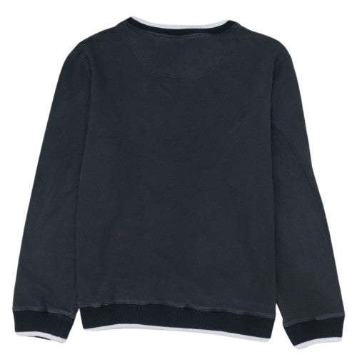 FILA Mens Black Large Crew Neck Logo Pullover Sweatshirt