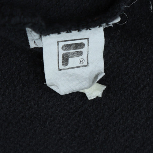 FILA Mens Black Large Crew Neck Logo Pullover Sweatshirt