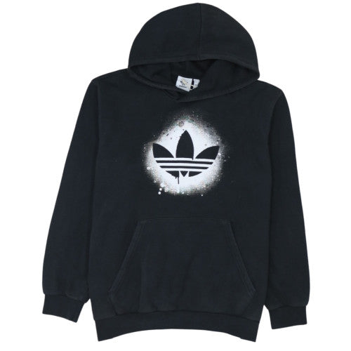 adidas Men's Black XL Pullover Hoodie Graphic Print Logo Fleece