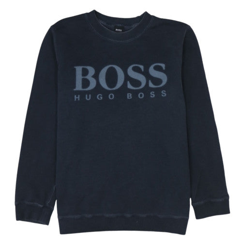 Hugo Boss Men's Navy Blue Crew Neck Sweatshirt XXL Classic Fit