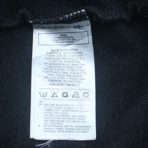 adidas Mens Black 2XL Pullover Hoodie with Logo Print