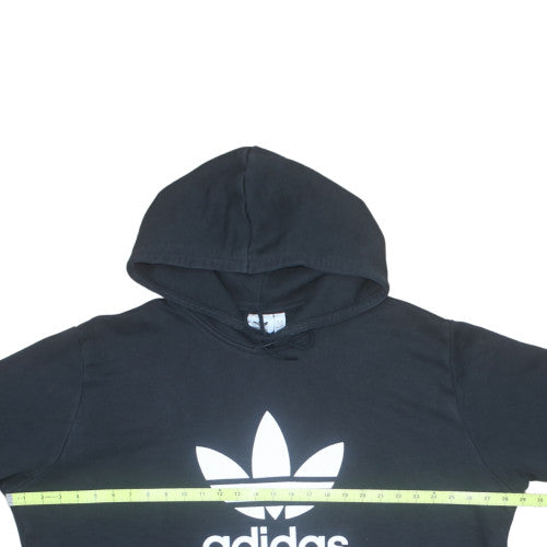 adidas Mens Black 2XL Pullover Hoodie with Logo Print