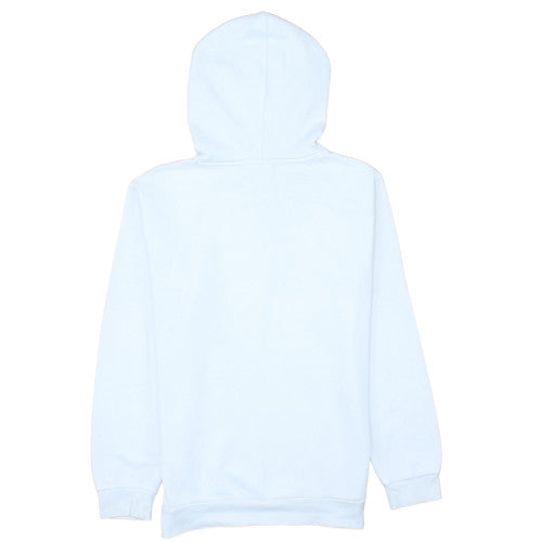 Champion Mens White Pullover Hoodie XL Graphic Print Cotton Blend
