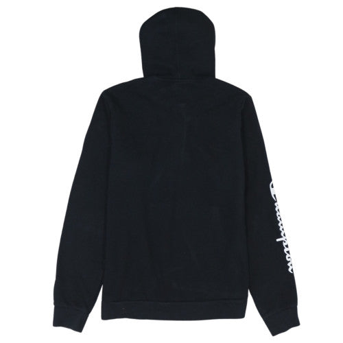 Champion Boys Black 2XL 1/2 Zip Hoodie with Logo Detail