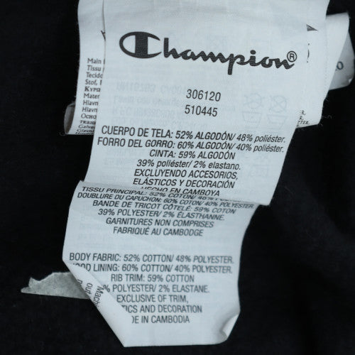 Champion Boys Black 2XL 1/2 Zip Hoodie with Logo Detail