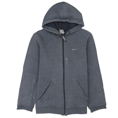 Nike Mens Grey Full Zip Hoodie Size S Sportswear Cotton Blend