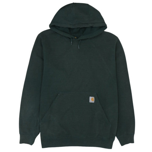 Carhartt Men Green Pullover Hoodie L Regular Fleece Cotton Blend