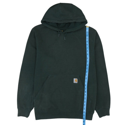 Carhartt Men Green Pullover Hoodie L Regular Fleece Cotton Blend
